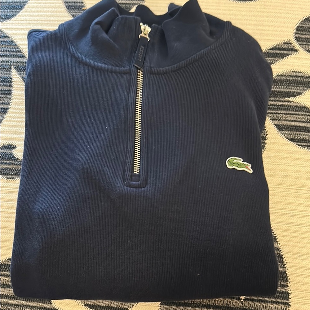 Lacoste Navy Half-Zip Pullover